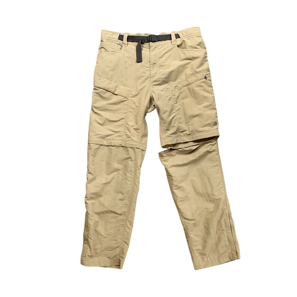 The North Face Pants Men L Large Beige Paramount Trail Convertible Shorts Hiking